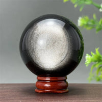Silver Obsidian Crystal Ball My Store